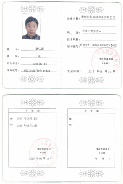 企业主要负责人